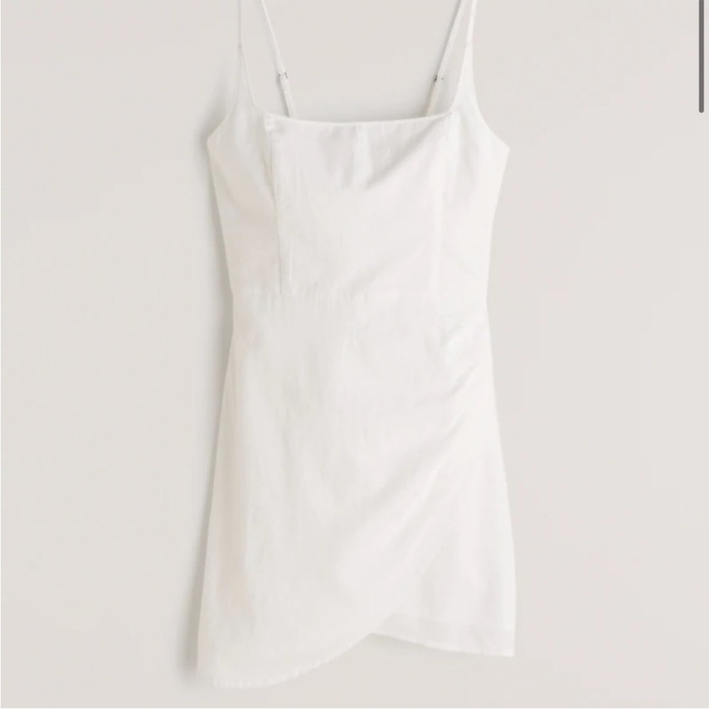 Abercrombie A&F White Square Neck Wrap Mini Dress - XS